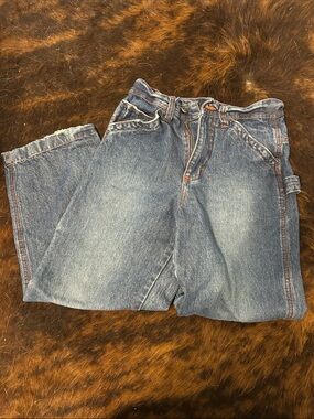 Kids Blue Denim Carpenter Jeans with Utility Pocket